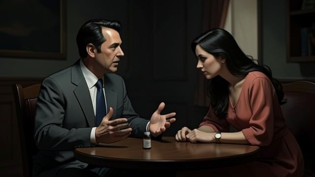 A Medication Disclosure from "The Silence". Side Effects Named A Quiet Admission Martin tells Diane that he has been taking medication by the oral route.