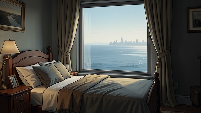 An Oblique Sea View from "My Policeman". An Oblique Sea View Care arranged Marion Taylor places Patrick Hazlewood’s bed where he can see a glimpse of the sea from the Peacehaven bungalow.