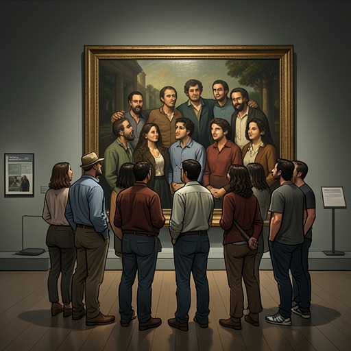 Patrick’s Artistic Purpose from "My Policeman". This flow follows Patrick Hazlewood’s effort to make art public, using a portrait project and children’s activities to widen the museum’s audience.
