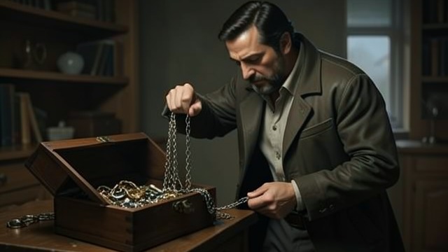 Unopened Valuables from "Crime and Punishment". Unopened Valuables Wealth Reduced to Objects Raskolnikov finds watches, chains, earrings, and other pledged goods beneath clothing in Alyona Ivanovna’s…