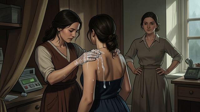 Private Grief Beneath the Discipline from "Queenie". A Story of Her Own A Bath and a Confession While washing Queenie’s back, Veronica tells her about Albert, a man who cared for her and Maggie before Wilfred…