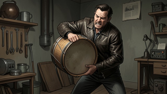 A Participant in the Band’s Work from "The Edge of the World". More Than Filming Taking on physical work Ollie volunteers to retrieve the band’s gear and helps move instruments.