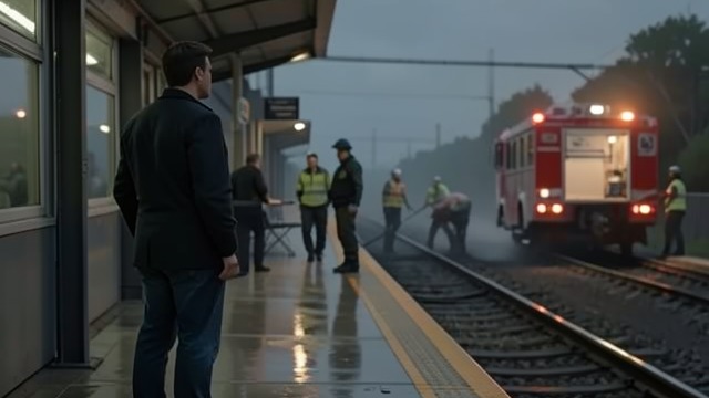Facing Fire on the Train from "The Edge of the World". A Different View of Danger A scene from the past A crash and fire near the tracks stop Ollie’s train.