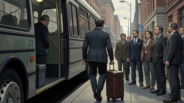 Leaving the Bus from "The Edge of the World". Escape as an Old Reflex A sudden exit Ollie leaves the bus when the journey becomes intolerable.