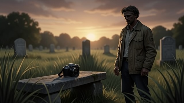 A Graveyard Instead of a Studio from "The Edge of the World". A Final Location An unexpected setting Ollie brings Shay to a cemetery for the last documentary segment.