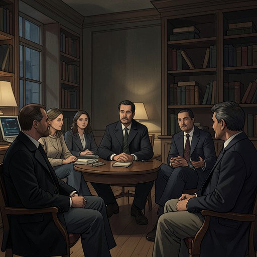 The Band’s Changing Circle from "The Edge of the World". Ollie’s gradual acceptance by the band transforms him from a solitary contractor into a participant in the group’s work and community.
