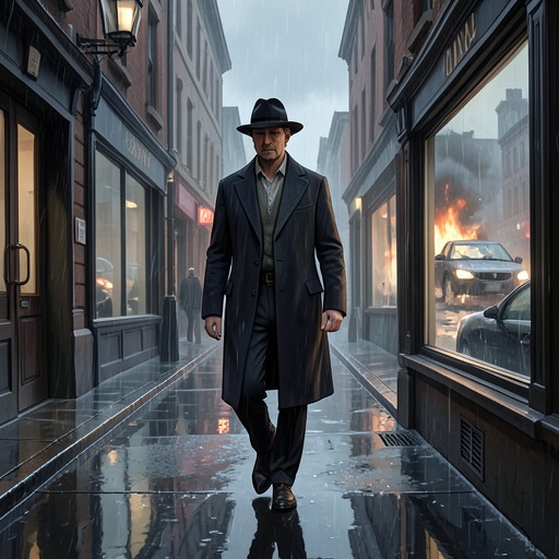 Ollie Before and After the Crash from "The Edge of the World". The accident divides Ollie’s life into a remembered creative past and a fearful present, then becomes the history he gradually learns to face.