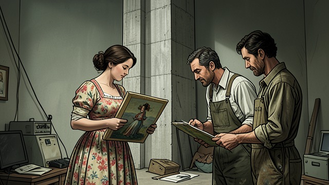 Finding the Puzzle from "The One and Only Ivan". Finding the Puzzle A pattern in disorder Julia initially sees a heap of blobs, but then notices that the paintings connect into letters and an image.