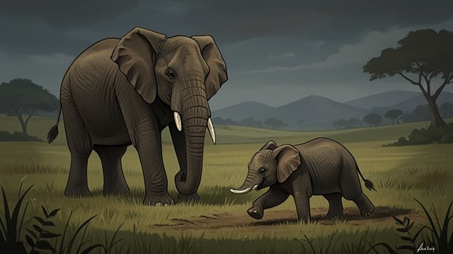 A Promise Fulfilled from "The One and Only Ivan". A Promise Fulfilled Proof at a distance Ivan sees Ruby among other elephants, rolling in mud and receiving the attention of an older elephant.