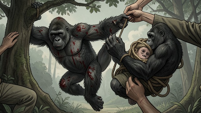 The Violent Rupture from "The One and Only Ivan". The Violent Rupture Capture and loss Ivan remembers humans killing his mother and father and taking their hands, feet, and heads.