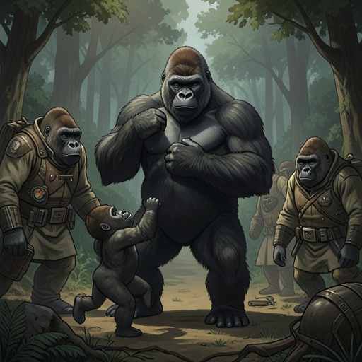 Ivan's Return to Gorilla Life from "The One and Only Ivan". After decades of isolation and human upbringing, Ivan cautiously learns how to join a gorilla troop and inhabit the role of silverback.