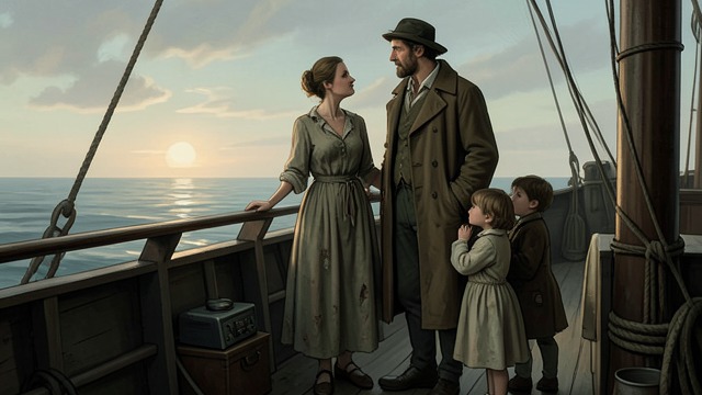 A Family Reassembled Abroad from "David Copperfield". A Family Reassembled Abroad Loyalty travels with them Daniel prepares to emigrate with Emily, Martha, and Mrs. Gummidge.