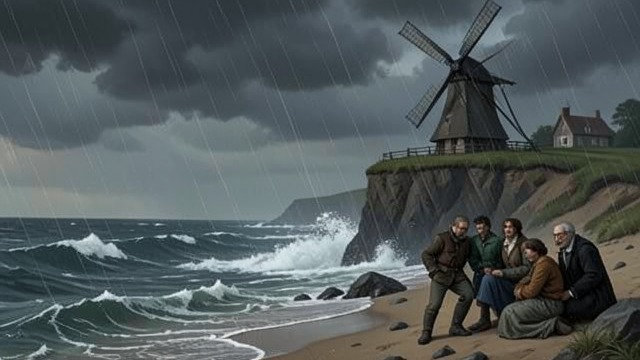 A Violent Night from "David Copperfield". A Violent Night Weather becomes threat A powerful wind and rising sea batter the coast, delaying travel and frightening the people of Yarmouth.