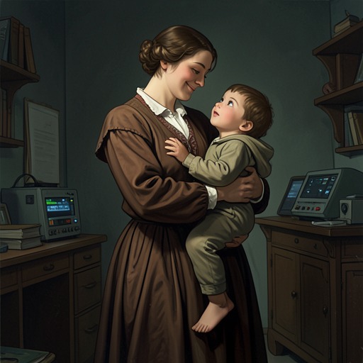 Mrs. Steerforth and Her Son from "David Copperfield". The bond between James and his mother combines intense affection, pride, and indulgence, culminating in a separation neither can repair.