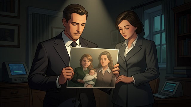 The Grandfather’s Photographs from "The Last Thing He Told Me". A Family Preserved in Silver Nicholas’s Private Room Nicholas keeps enlarged photographs of young Bailey and Kate in his office.