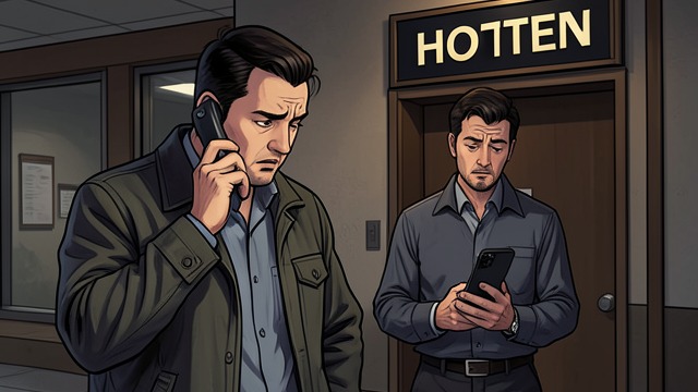 A Voice on the Phone from "Night Train". A Voice on the Phone An Unfamiliar Caller A man asks for Jennifer, and Mike pretends to handle her messages.