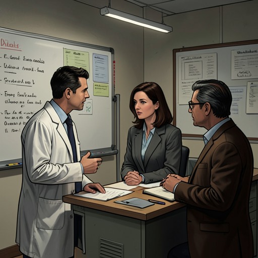 The Campus Inquiry from "Night Train". This subplot follows Mike's interviews at CSU as she tries to connect Jennifer's scientific work, workplace behavior, and changing outlook to her death.