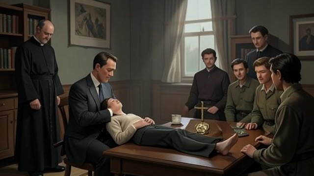 A Final Vigil from "An Officer and a Spy". A Final Vigil Death at home Picquart’s mother receives the last rites and dies in his arms.