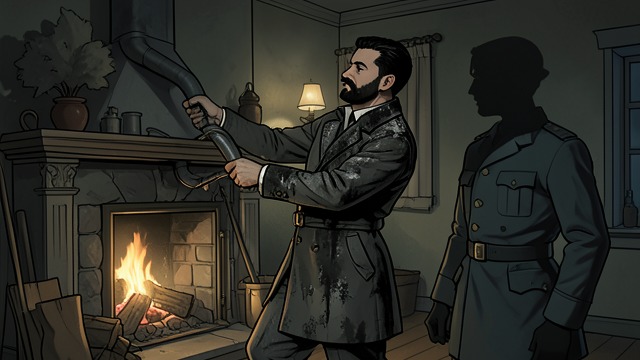 Listening Through Walls from "An Officer and a Spy". Listening Through Walls A hazardous installation Police agents disguise themselves as chimney sweeps and install speaking-tubes through the adjoining…