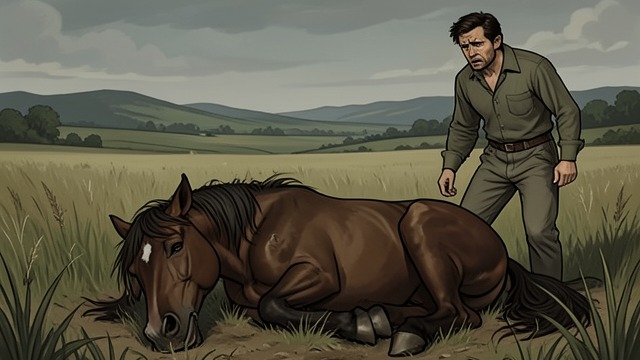The Horse in Agony from "All Creatures Great and Small". The Horse in Agony A Preventable Crisis The horse’s severe torsion follows a long delay and ineffective treatment.