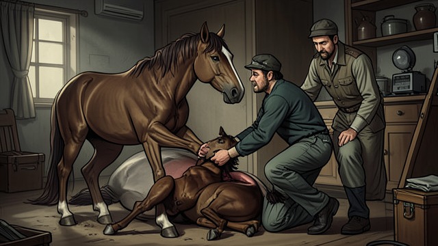 The Midnight Foaling from "All Creatures Great and Small". The Midnight Foaling Exhaustion Returns A mare in breech presentation summons Herriot back out after only a short sleep.