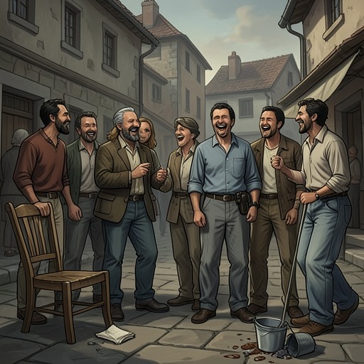 Comedy as a Way to Endure from "All Creatures Great and Small". This flow traces how humor helps the practice’s people absorb embarrassment, conflict, fatigue, and disappointment.
