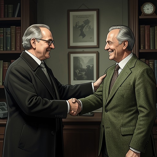Herriot and Siegfried as Colleagues from "All Creatures Great and Small". This flow traces the mentorship and affection between Herriot and Siegfried through approval, contradiction, and trust.