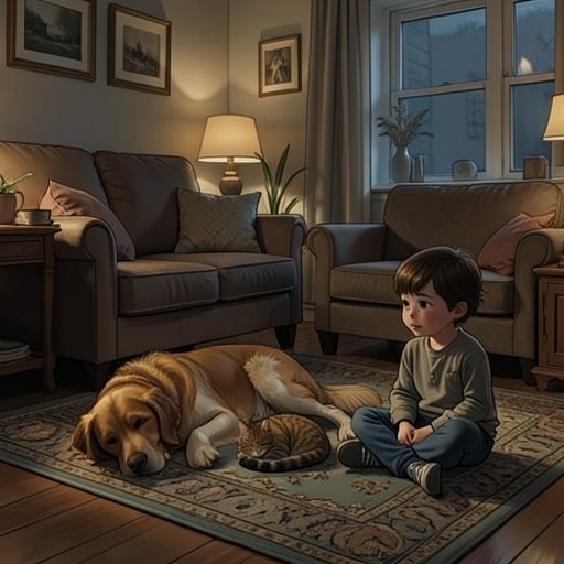 Animals as Companions from "All Creatures Great and Small". This flow follows the book’s repeated depiction of animals as sources of loyalty, comfort, and personal meaning.