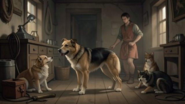 First Confinement from "A Dog's Way Home". First Confinement A room of distressed animals Bella enters the animal-control shelter in a muzzle and is placed among barking dogs.