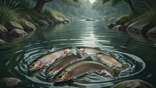 The Trout Face Upstream from "The Eight Mountains: A Novel". The Trout Face Upstream Watching the Pool Bruno shows Pietro trout holding themselves against a current.