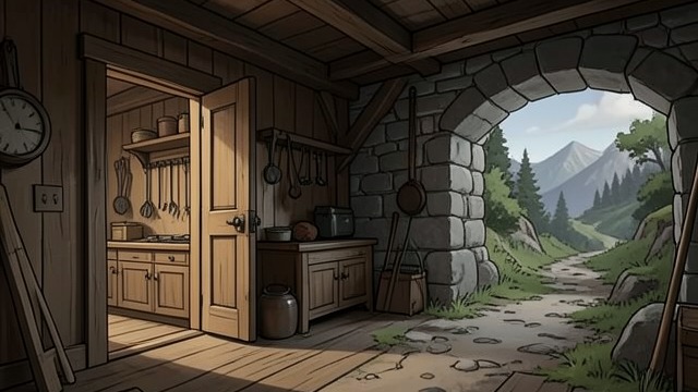 A Refuge for Others from "The Eight Mountains: A Novel". A Refuge for Others An Open Door The finished wooden room remains unlocked so that anyone in difficulty can find shelter.