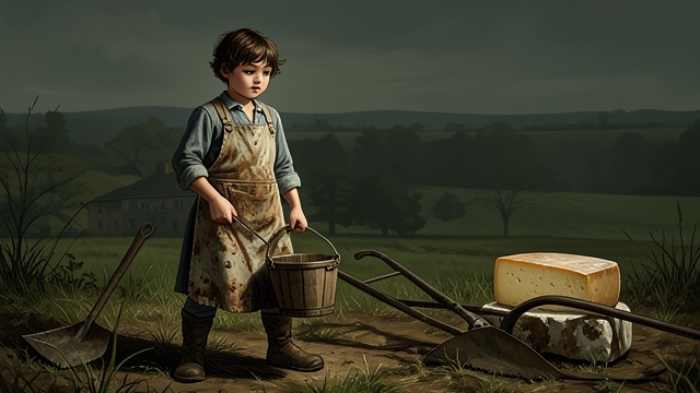The Old Farmstead from "The Eight Mountains: A Novel". The Old Farmstead Labor and Neglect At the alpine pasture, Pietro sees carefully aged cheese beside broken equipment and discarded objects.