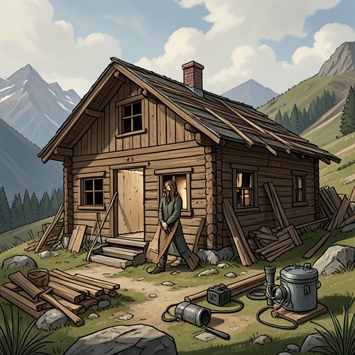 The House of Reconciliation from "The Eight Mountains: A Novel". Pietro and Bruno’s shared mountain house develops from an inherited building project into a refuge for work, friendship, and memory.