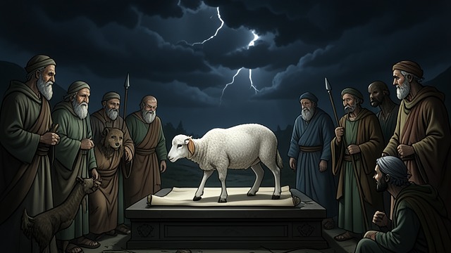 The Lamb Takes the Scroll from "Book of Revelation". The Lamb Takes the Scroll Worthiness recognized The Lamb takes the sealed scroll after no one else is found worthy to open it.