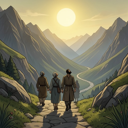 The Saints’ Changing Destiny from "Book of Revelation". This flow traces the believers’ path from earthly persecution through heavenly reward and participation in Christ’s reign.