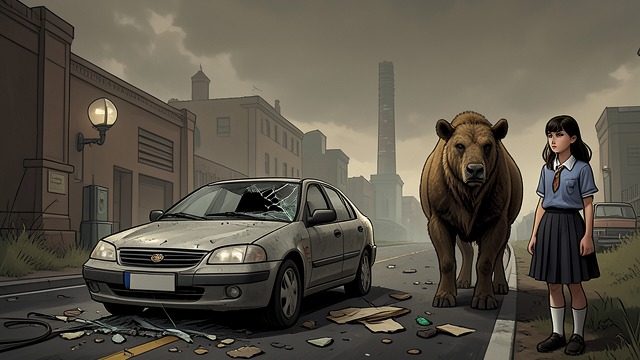 车辆在公共场所受损,《森林漫步者》中的场景。车辆在公共场所受损 人类目击者面临风险 布兰登在一条公路上袭击了一辆克莱斯勒汽车,可能暴露一只行为显得惊人地有目的性的动物。卡拉格出手干预,但受损的车辆留下了证据,在学校里无法搪塞过去。 校方纪律处分 莉莎·克利尔沃特找学生们谈话,并警告他们不要煽动人类产生敌意。