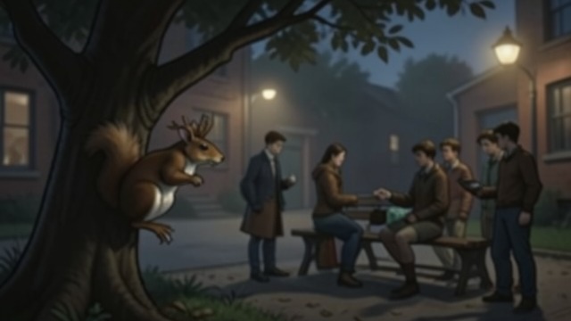 霍莉坚韧的未来,《森林漫步者》中的场景。朋友的出手相助 又一次冲动之举 霍莉在拜访时偷走了安娜·拉尔斯顿的钱包,差点让自己在学校的立足之地和学校的保密工作都陷入危机。梅洛迪认出她是一只松鼠,当场抓住了她。 给予宽恕,也追究责任 卡拉格和多里安想出一个掩饰办法,莉莎·克利尔沃特没有立即开除霍莉,而是给了她警告。