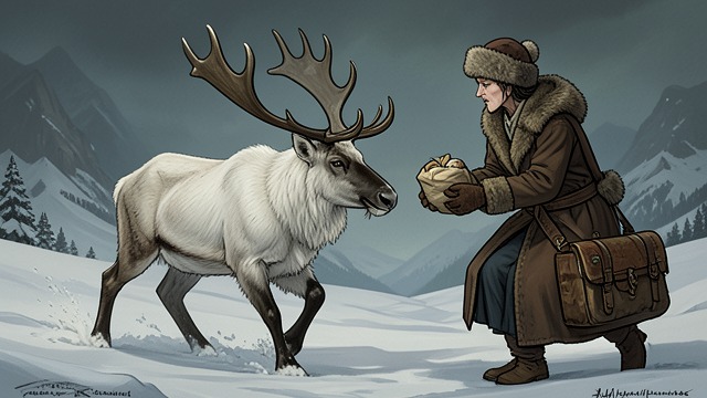 Animal and Northern Help from "The Snow Queen". Animal and Northern Help Passage made possible The Robber-girl frees the Reindeer, who carries Gerda through harsh country.