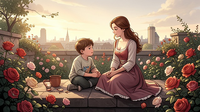 Summer’s Innocence from "The Snow Queen". Summer’s Innocence A protected world The children share a rooftop garden of flowers and roses.