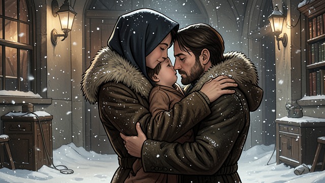 The Forbidden Kiss from "The Snow Queen". The Forbidden Kiss Cold offered as comfort The Snow Queen wraps Kay in her fur and kisses his forehead.