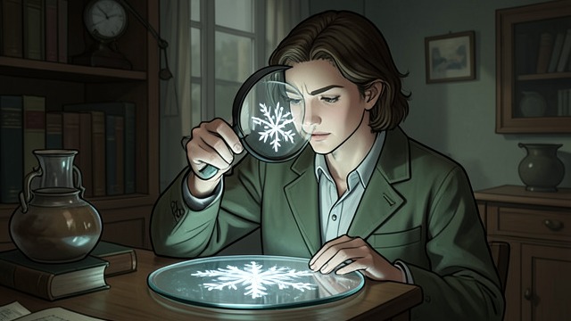 Kay’s Perfect Snowflakes from "The Snow Queen". Kay’s Perfect Snowflakes Beauty made analytical Kay uses a burning glass to magnify snowflakes into precise flowers and stars.