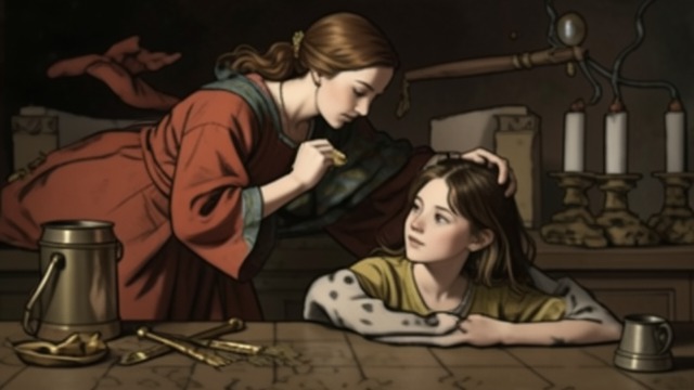 The Golden Comb from "The Snow Queen". The Golden Comb Comfort and attachment The Conjuring woman combs Gerda’s flaxen hair with a golden comb and promises a happy life together.