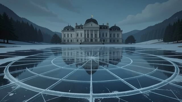 The Lake of Reason from "The Snow Queen". The Lake of Reason A frozen domain The palace’s central lake is broken into carefully shaped pieces of ice.