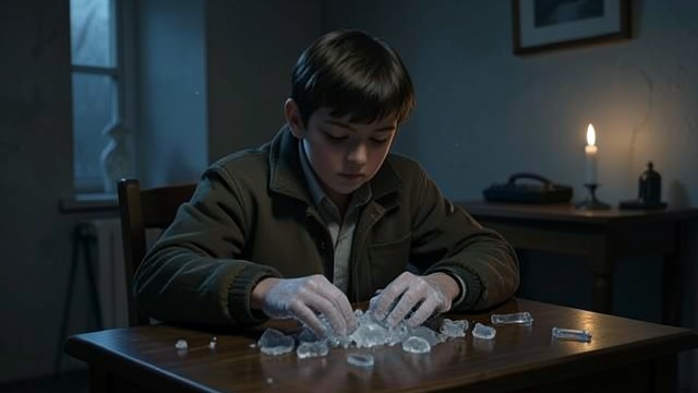 The Solitary Test from "The Snow Queen". The Solitary Test An impossible-looking task Kay arranges ice fragments but cannot spell Eternity, the condition set for his freedom.