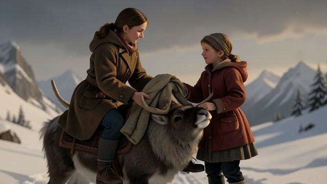 A Gifted Departure from "The Snow Queen". A Gifted Departure Care made practical She gives Gerda boots, warm mittens, food, and a secure place on the Reindeer’s back.