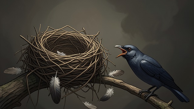 The Crows’ Later Loss from "The Snow Queen". The Crows’ Later Loss A report interrupts joy The Robber-girl tells Gerda that the Forest crow has died and that the Tame crow mourns him.