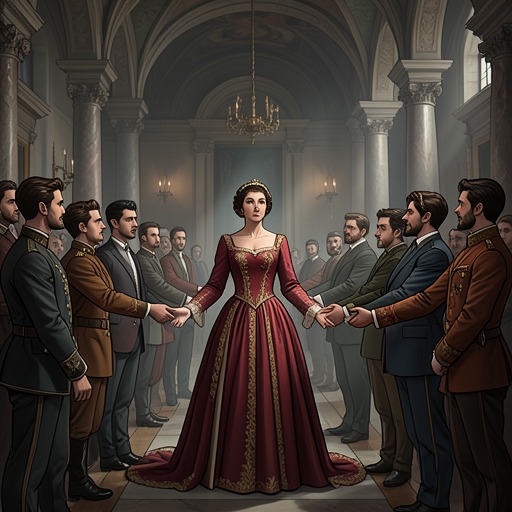 The Palace Courtship from "The Snow Queen". This subplot follows the Princess’s unconventional search for a companion and the mistake that redirects Gerda.