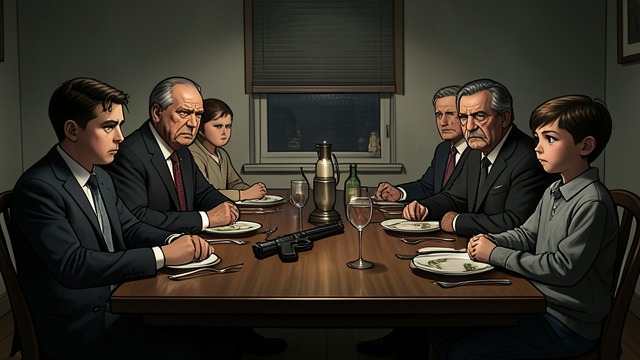 The Dunlop Dinner Table from "Eileen". The Dunlop Dinner Table Conflict in Public Eileen remembers her parents arguing in front of the children while the gun lay near the table.