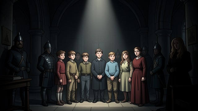 The Silent Audience from "Eileen". The Silent Audience Watching the Boys Eileen remains behind the spotlight, observing the boys’ humiliation and the guards’ control.