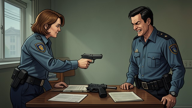The Missing Gun from "Eileen". The Missing Gun Police Intervention After reports that Charlie aimed his weapon toward children, officers transfer the gun to Eileen.